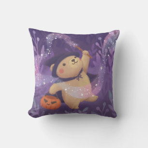 Almofada Feliz Halloween: Ursinho a Bruxa
