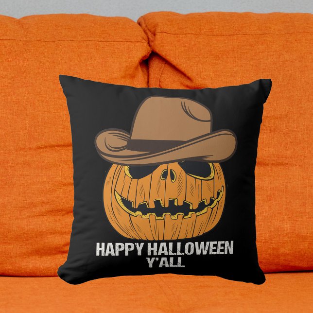 Almofada Feliz Halloween Vocês todos Engraçados Cowboy Jack (Criador carregado)