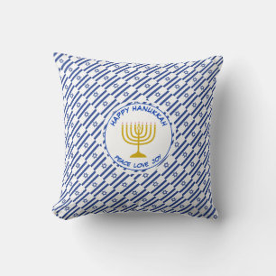 Almofada FELIZ HANUKKAH Paz Amor Alegria BANDEIRA ISRAELENS