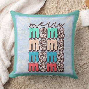 Almofada Feliz Mama Divertida Faux Leopardo Mãe Travesseiro