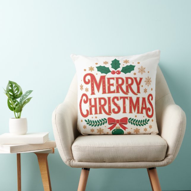 Almofada Feliz Natal (Cadeira)