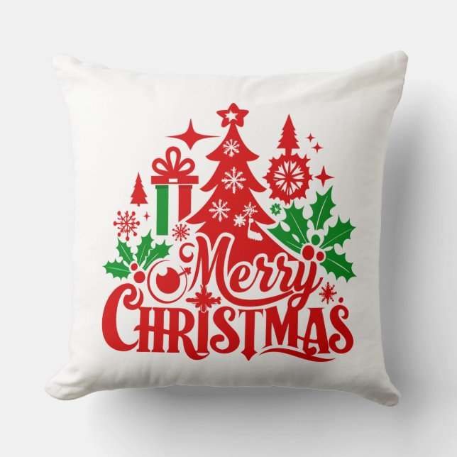 Almofada Feliz Natal – Alegria das Festas (Frente)