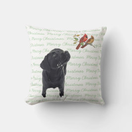 Almofada Feliz Natal Black Labrador