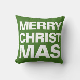 Almofada FELIZ NATAL - branco no vermelho e branco no verde