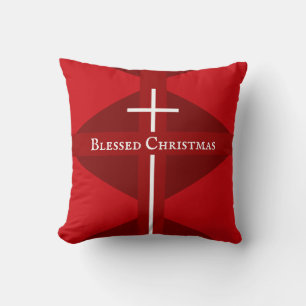 Almofada Feliz Natal Cruz Vermelha Cristã