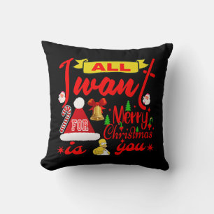 Almofada Feliz Natal Desejo: Tudo o que eu quero é você