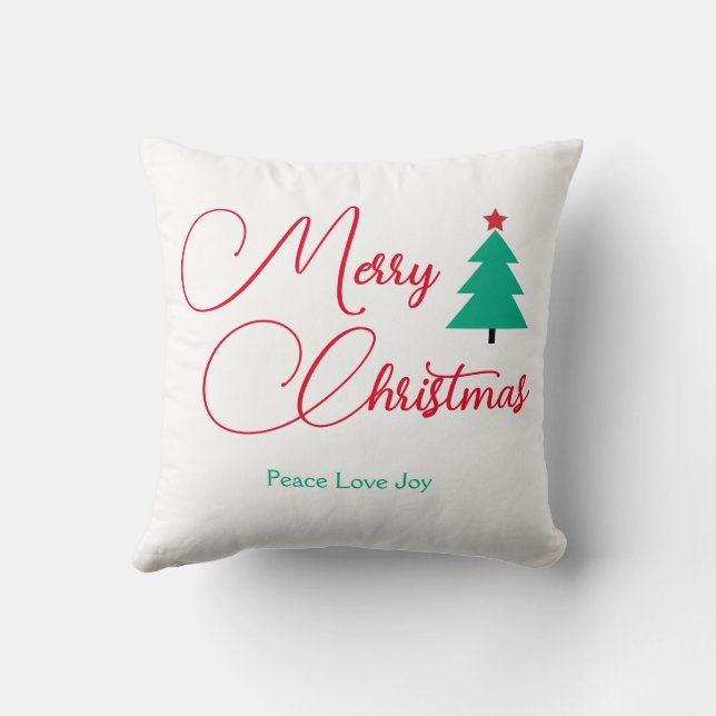 Almofada Feliz Natal e Árvore de Natal (Verso)