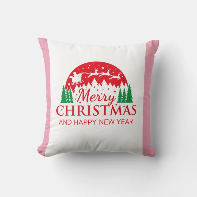 Almofada Feliz Natal E Feliz ano novo (Frente)