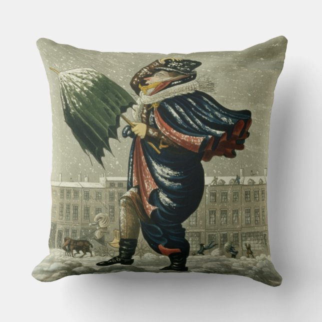 Almofada Feliz Natal e um feliz ano novo em Londres, (Frente)