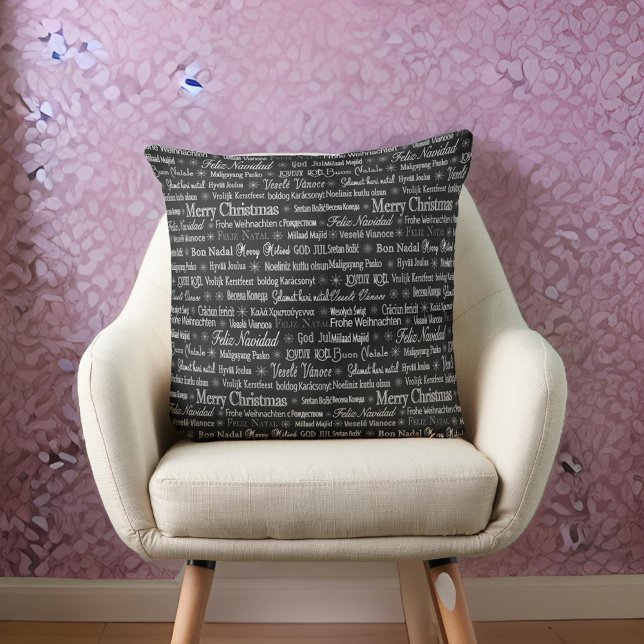 Almofada Feliz Natal em diferentes línguas (Criador carregado)