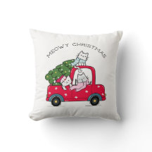 Feliz Natal Feriado de Gatos-Caminhão Vermelho