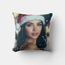 Almofada Feliz Natal - Garota Papai Noel