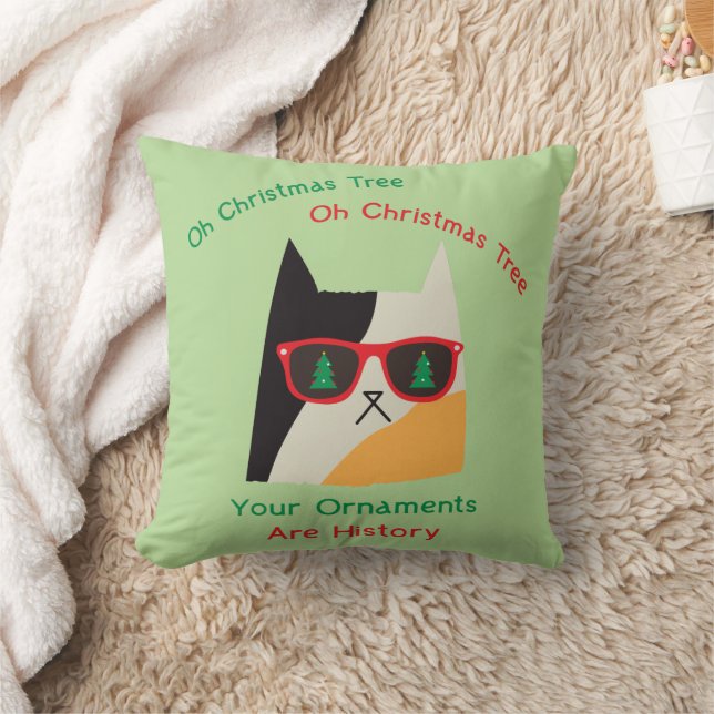 Almofada Feliz Natal Gato Gatinho Mau (Cobertor)