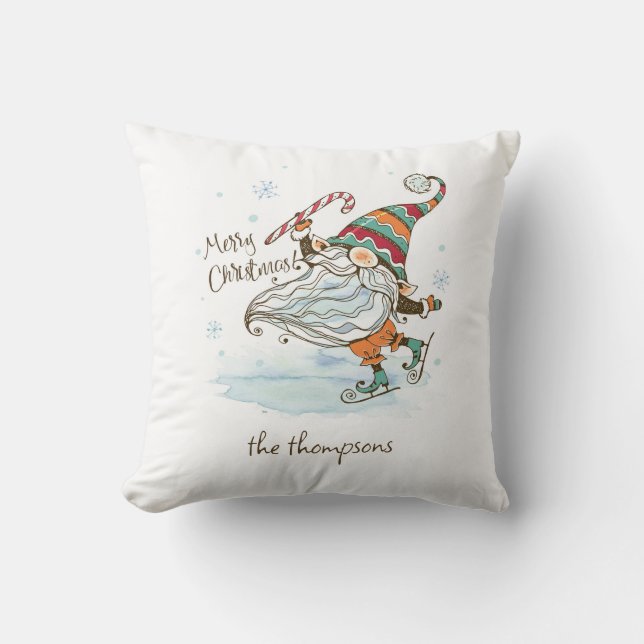 Almofada Feliz Natal Gnomo Nórdico (Frente)