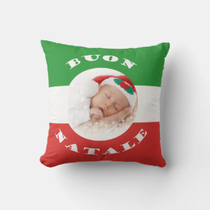 Almofada Feliz Natal italiano Buon Natale com foto