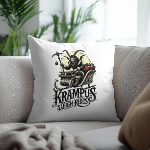 Almofada Feliz Natal Krampus Passeios de Trenó Krampus
