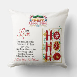 Almofada Feliz Natal Para Meu Amor, presente de Natal