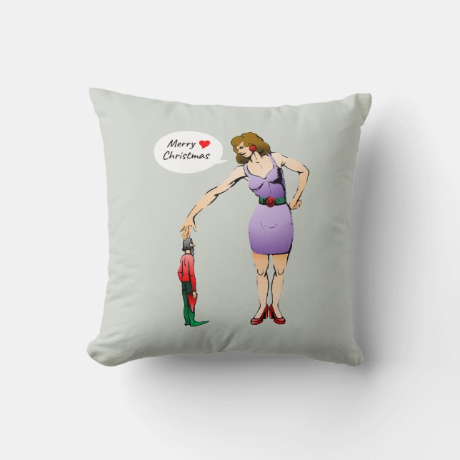 Almofada Feliz Natal Pequeno Elf (Frente)