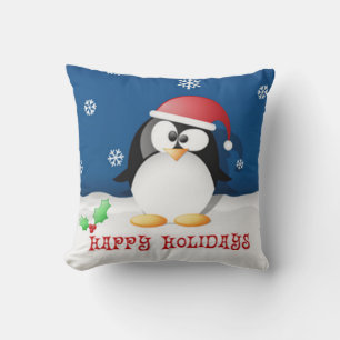 Almofada Feliz Natal Pinguim