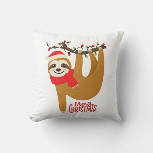 Almofada Feliz Natal Sloth (Frente)