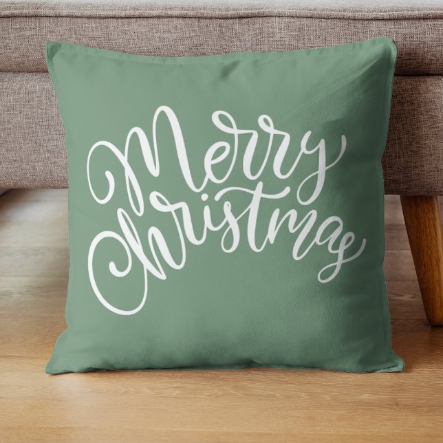 Almofada Feliz Natal Travesseiro decorativo festivo branco (Criador carregado)