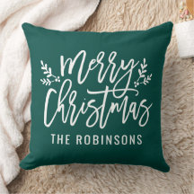 Feliz Natal Verde Família Personalizada Moderna