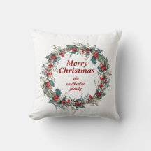 Feliz Natal Verde Vermelho Azevinho Fruta Coroa