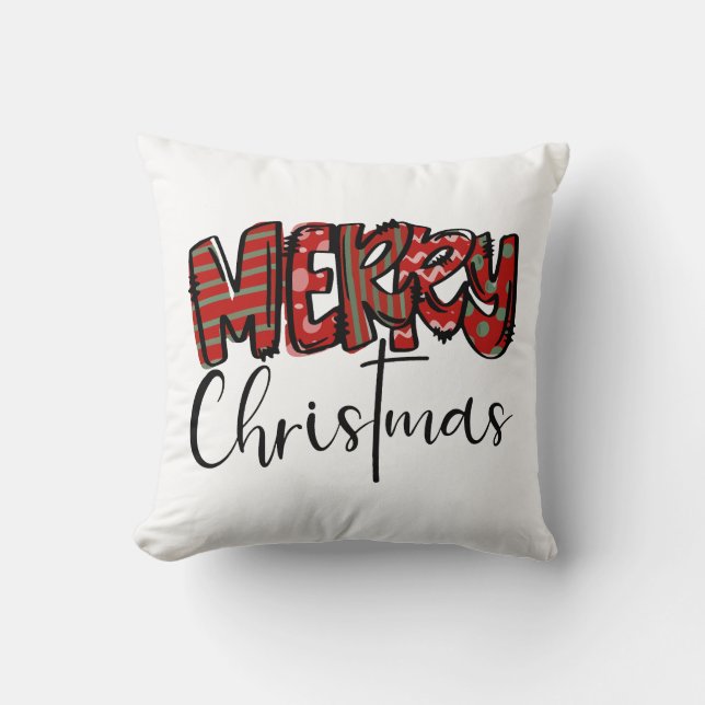 Almofada Feliz Natal vibes Mama christian cruz Mulheres (Frente)