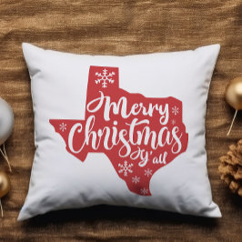 Almofada Feliz Natal Y'all Texas State