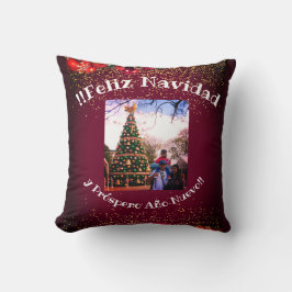 Almofada Feliz Navidad Modern Glitter Lettering no Natal