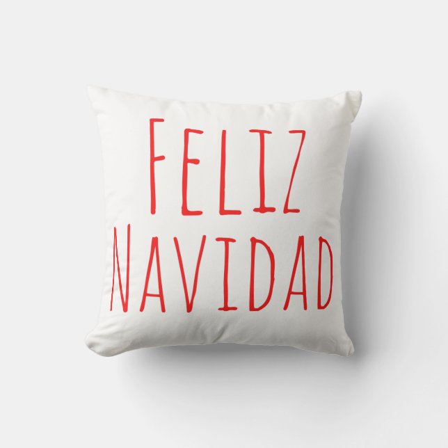 Almofada Feliz Navidad Vermelho Natal (Frente)