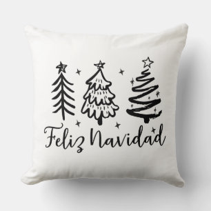 Almofada Feliz Navidad & Vibrante Serape Mexicano de dupla