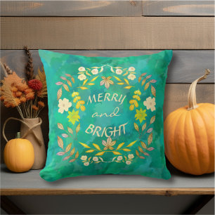 Almofada FELIZ ouro E BRILHO personalizados
