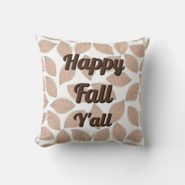 Almofada Feliz Outono para Todos - Folhas Decorativas de Ou