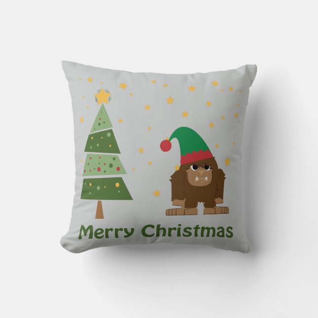 Almofada Feliz Pé Grande de Natal (Frente)