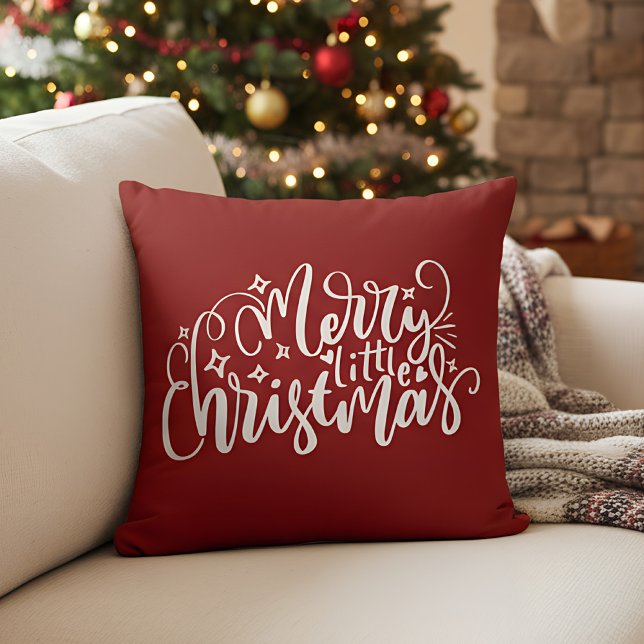 Almofada Feliz pequeno Natal (red christmas pillow)