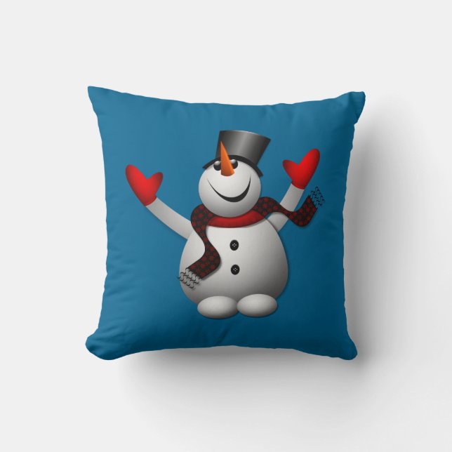 Almofada Feliz Snowman Winter Fun (Frente)
