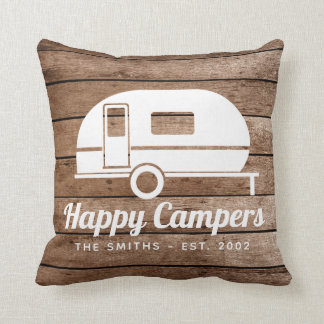 Almofada Feliz Travesseiro decorativo de acampamento de mad