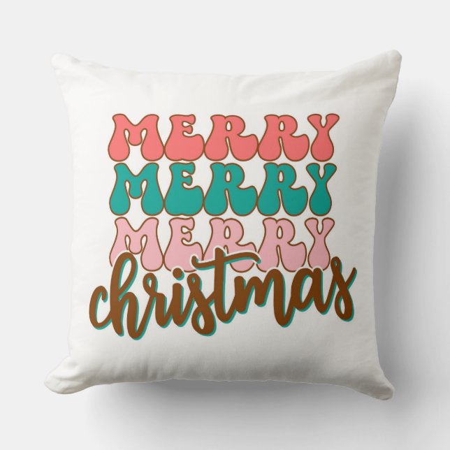 Almofada Feliz Travesseiro decorativo de Natal (Frente)