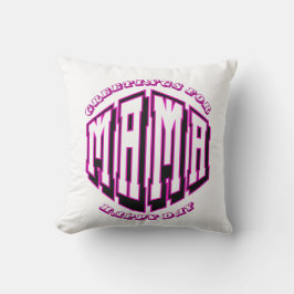 Almofada Feliz Travesseiro decorativo do Dia da Mãe - Sauda