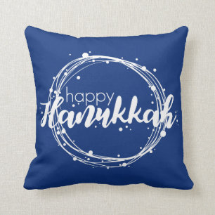 Almofada Feliz Travesseiro decorativo Feriado de Neve Hanuk