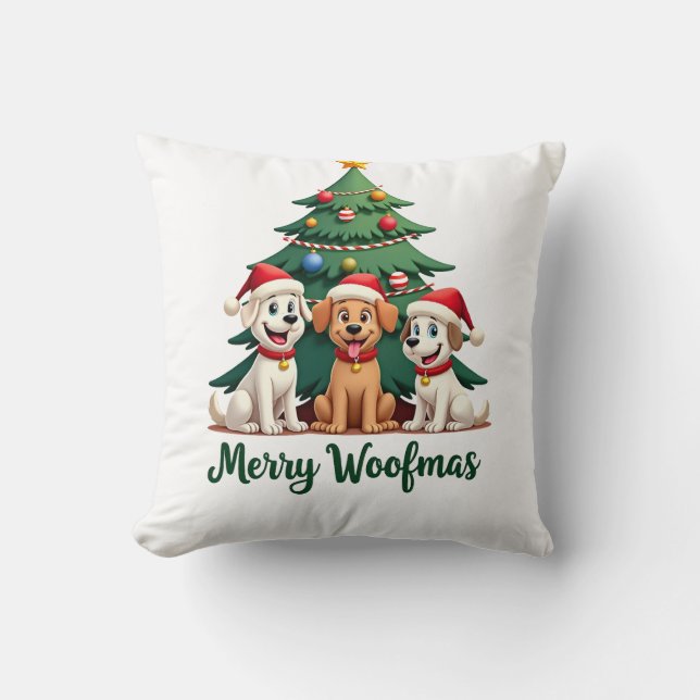 Almofada Feliz Woofmas (2) (Frente)