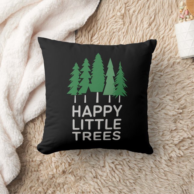 Almofada Felizes e Engraçadas Pequenas Árvores Presentes Ac (Cobertor)