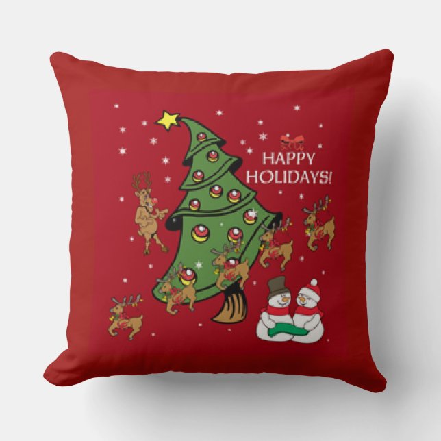 Almofada Felizes Feriados Jogam Design (Frente)