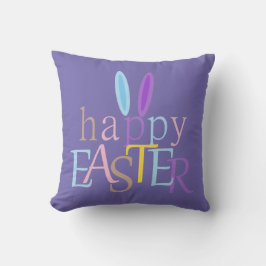 Almofada Felz pascoa Coelhinho Colorido em Roxo