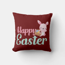 Almofada FELZ PASCOA engraçado do coelho da Páscoa
