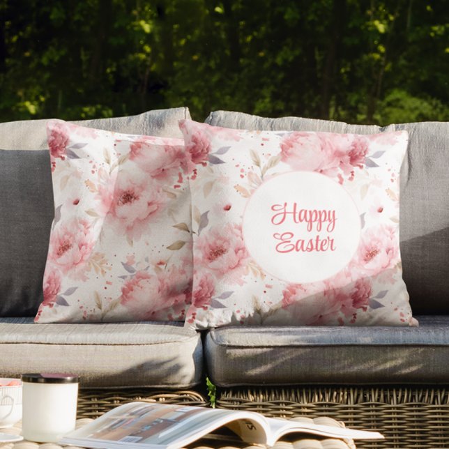 Almofada Felz pascoa | Nome Personalizado/Nome da Família | (Criador carregado)