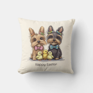Almofada Felz pascoa Yorkshire Terrier Dogs