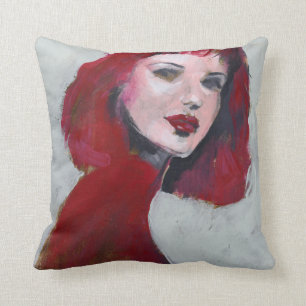 Almofada Fem Retrato - Vermelho