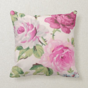 Almofada Feminino floral do vintage na moda grande do